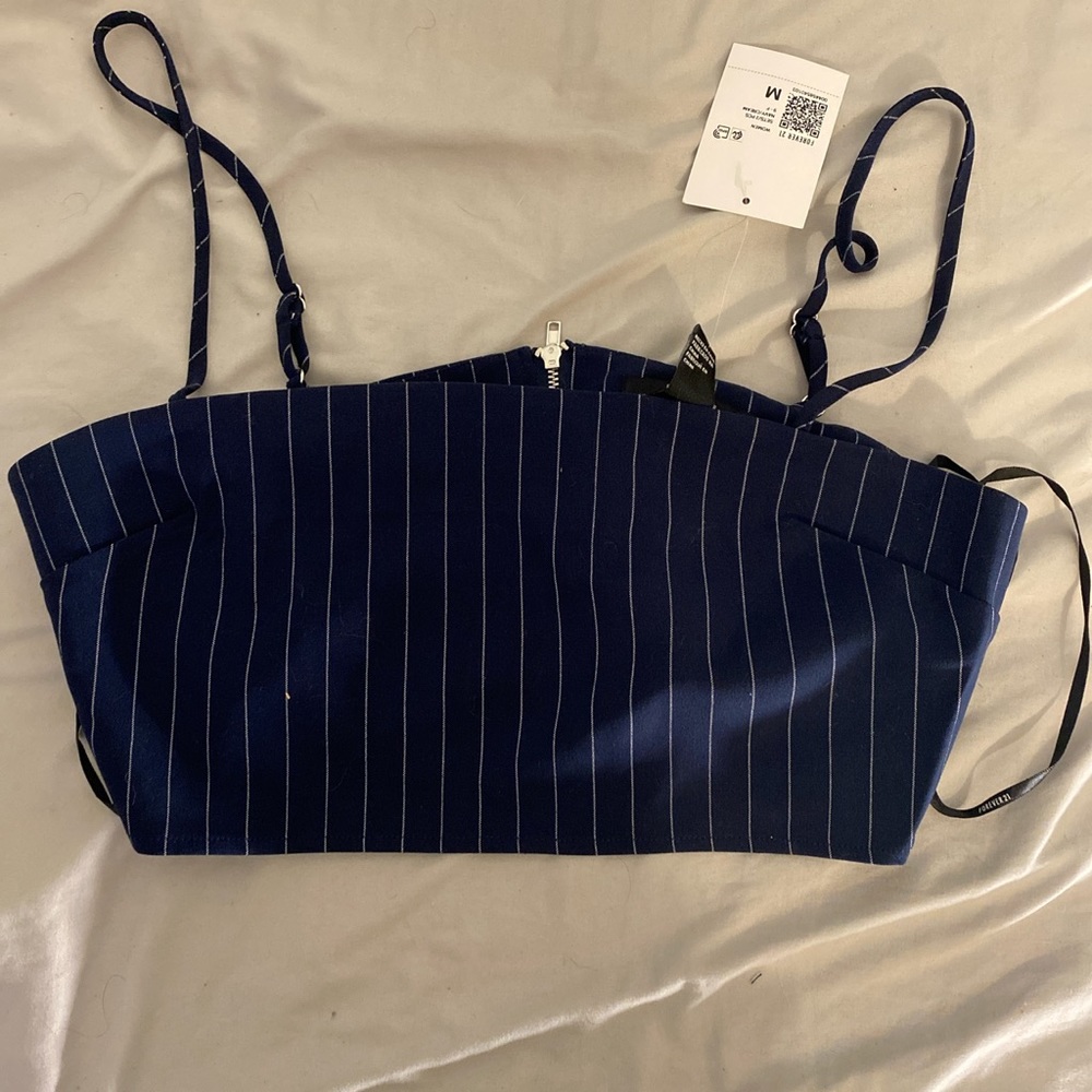 Pinstripe crop top